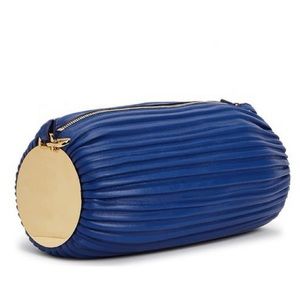 Bracelet Pouch in Pleated Faux Leather